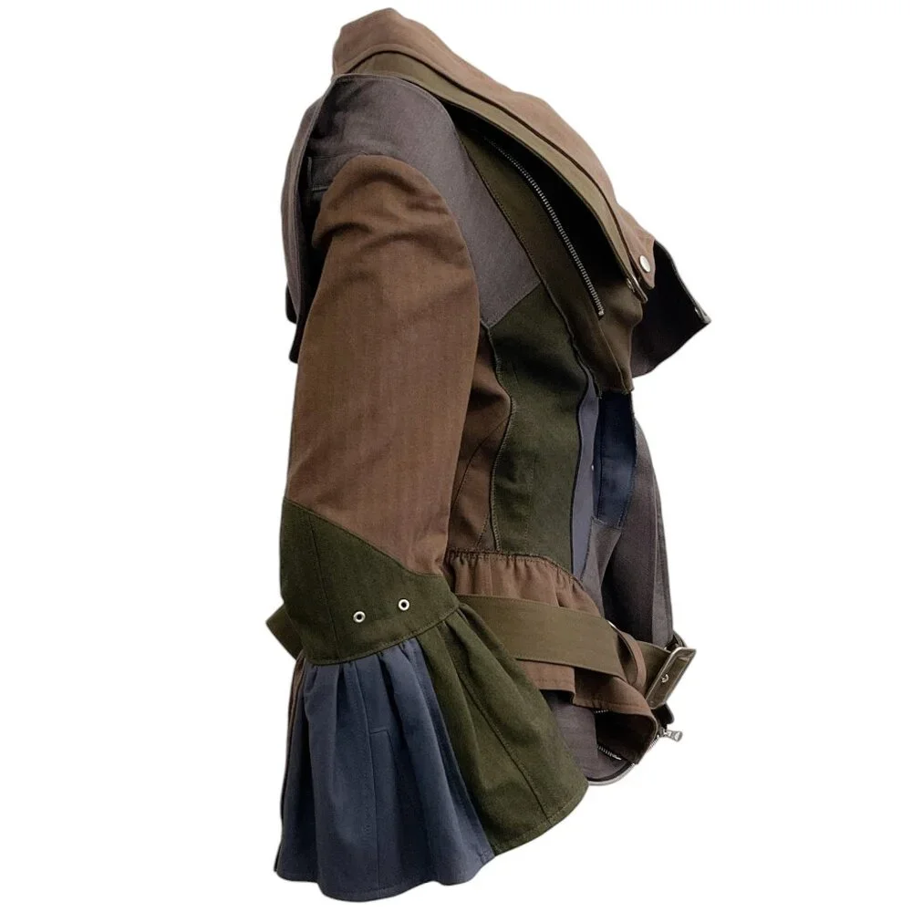 Junya Watanabe Patch Ruffled Moto Jacket - Picture 2 of 4